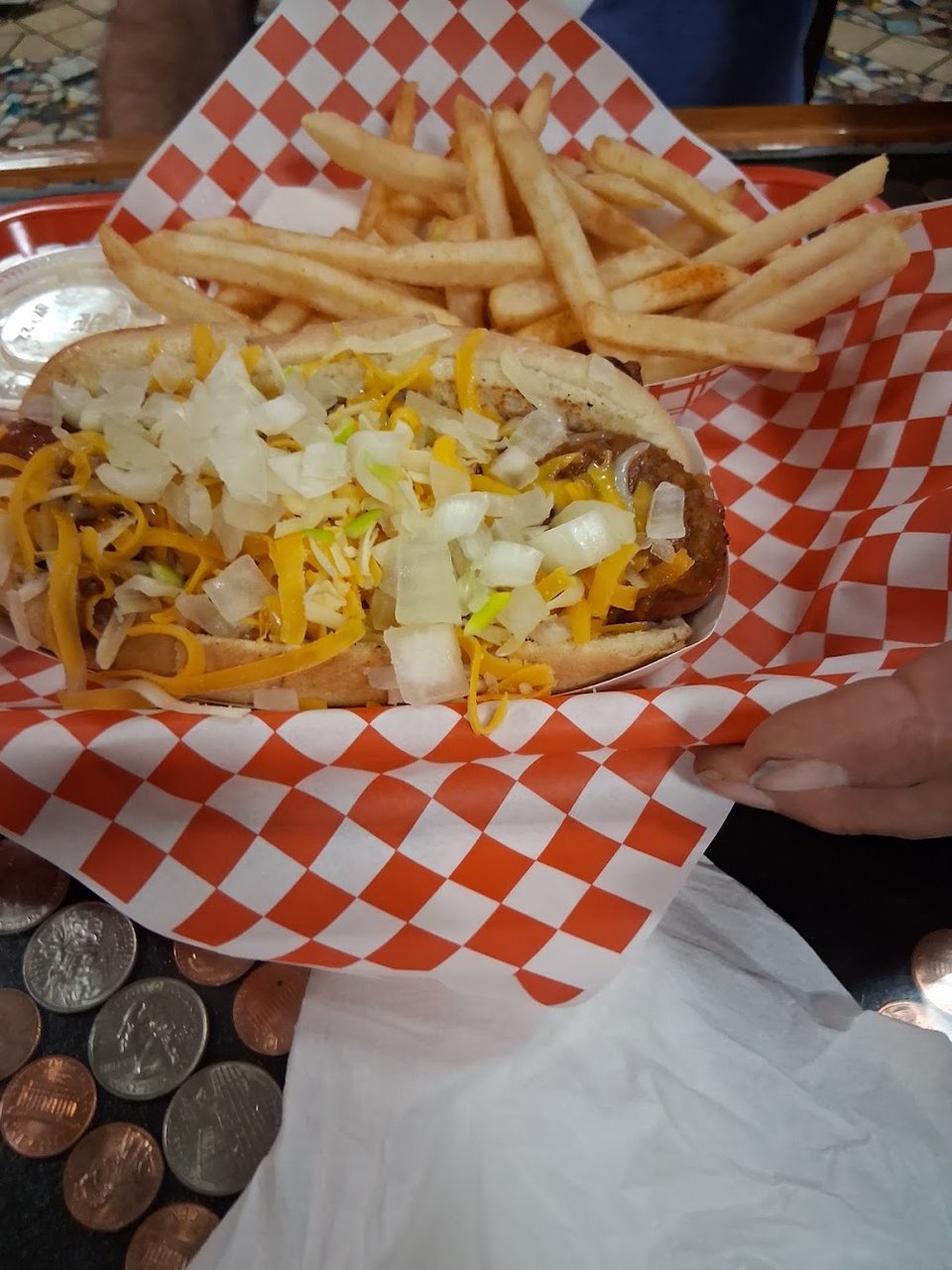 Chili Dog and Fries
